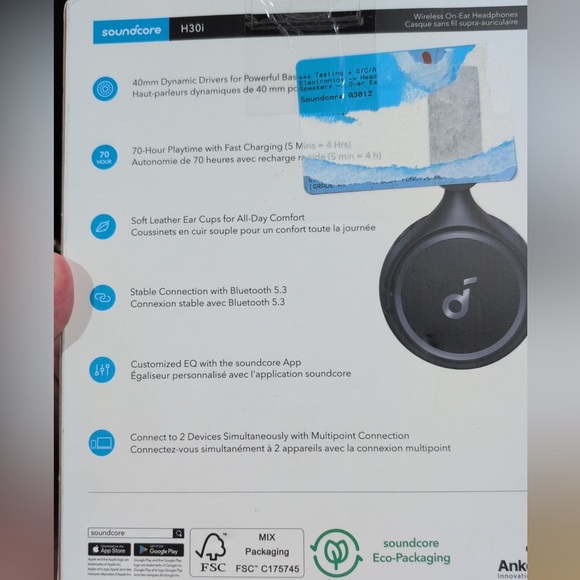 Soundcore wireless on ear headphones - Picture 2 of 2